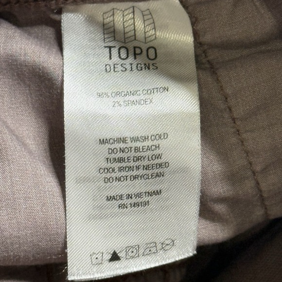 Topo Designs Pants Womens Sz Medium Peppercorn Mauve Drawstring Outdoors Camping - Picture 8 of 13
